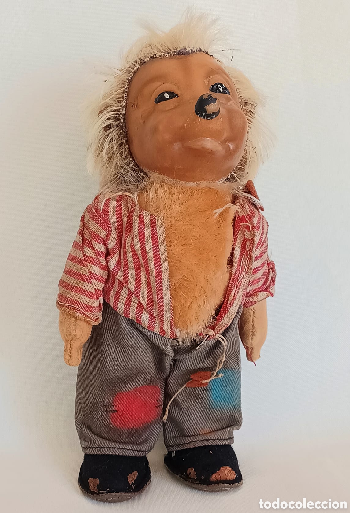 Mu&ntilde;ecas extranjeras: Mu&ntilde;eco Erizo Mecki de Steiff a&ntilde;os 50 - Foto 5