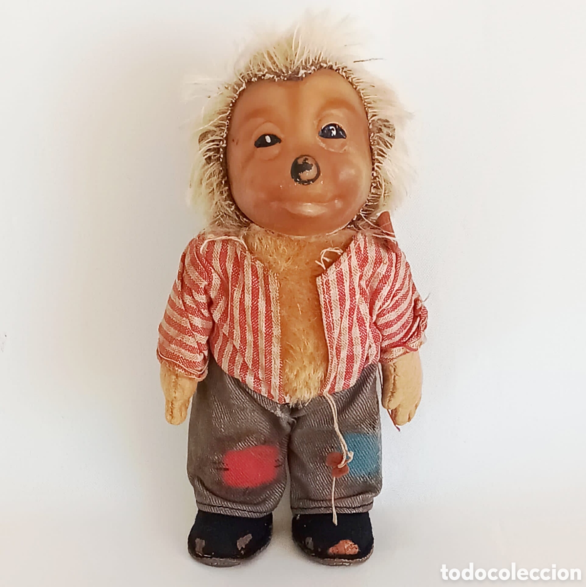 Mu&ntilde;ecas extranjeras: Mu&ntilde;eco Erizo Mecki de Steiff a&ntilde;os 50 - Foto 1