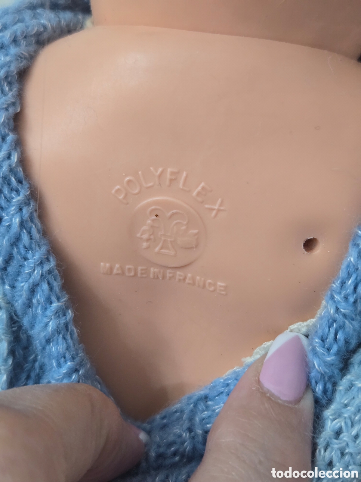 Mu&ntilde;ecas extranjeras: Antiguo Mu&ntilde;eco a&ntilde;os 50 beb&eacute; franc&eacute;s Polyflex - Foto 7