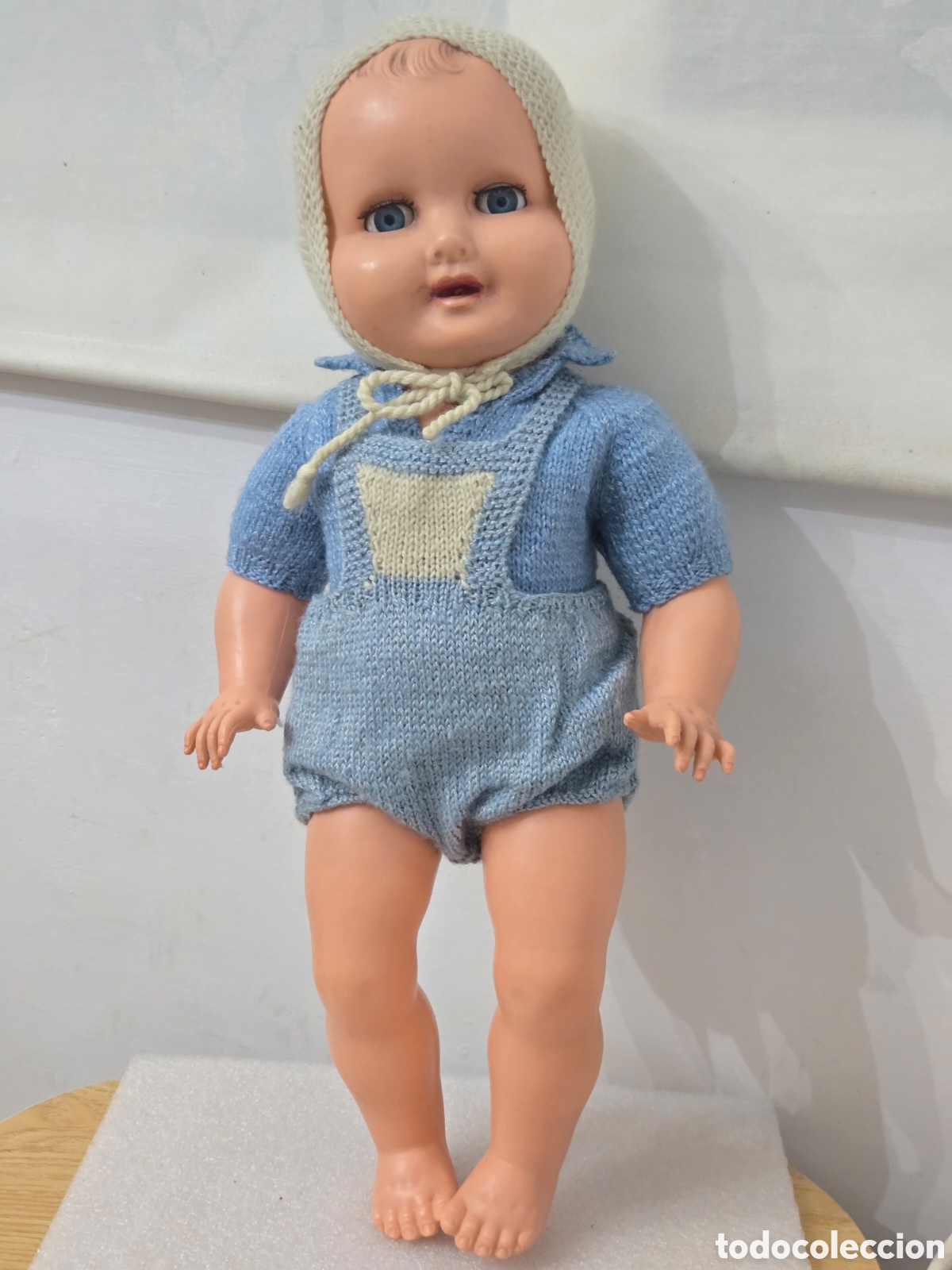 Mu&ntilde;ecas extranjeras: Antiguo Mu&ntilde;eco a&ntilde;os 50 beb&eacute; franc&eacute;s Polyflex - Foto 1