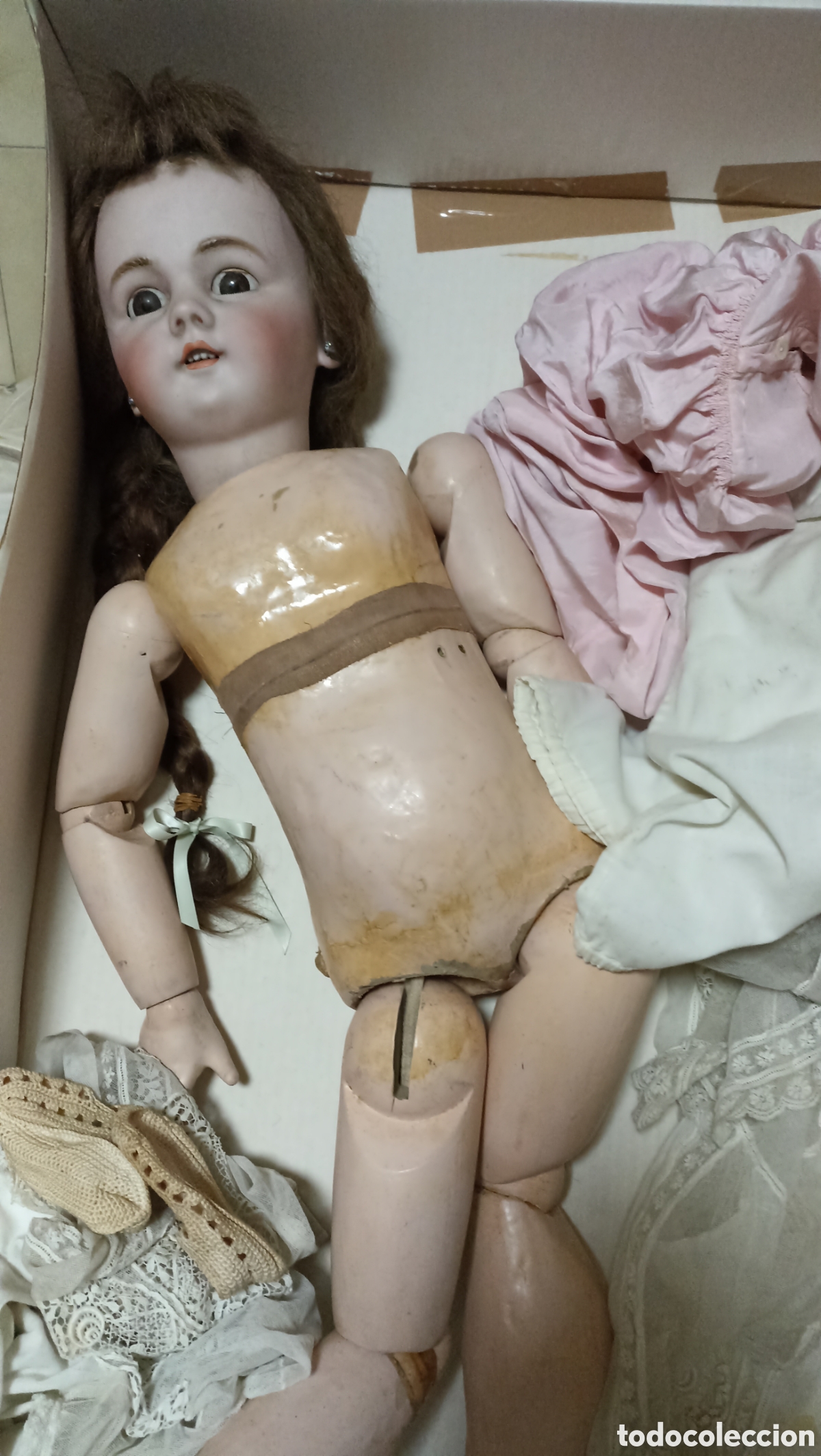 Mu&ntilde;ecas Extranjeras: Mu&ntilde;eca Cabeza Porcelana. Antigua