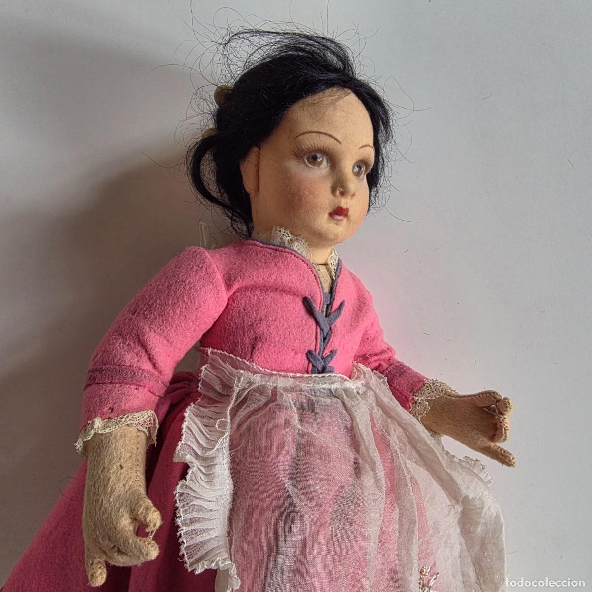 Mu&ntilde;ecas Extranjeras: Antigua mu&ntilde;eca Lenci Lucia traje regional Lombardia