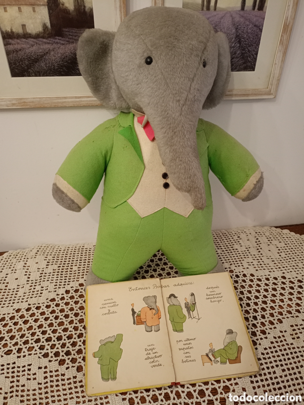 Mu&ntilde;ecas Extranjeras: Mu&ntilde;eco antiguo Babar de los a&ntilde;os 60