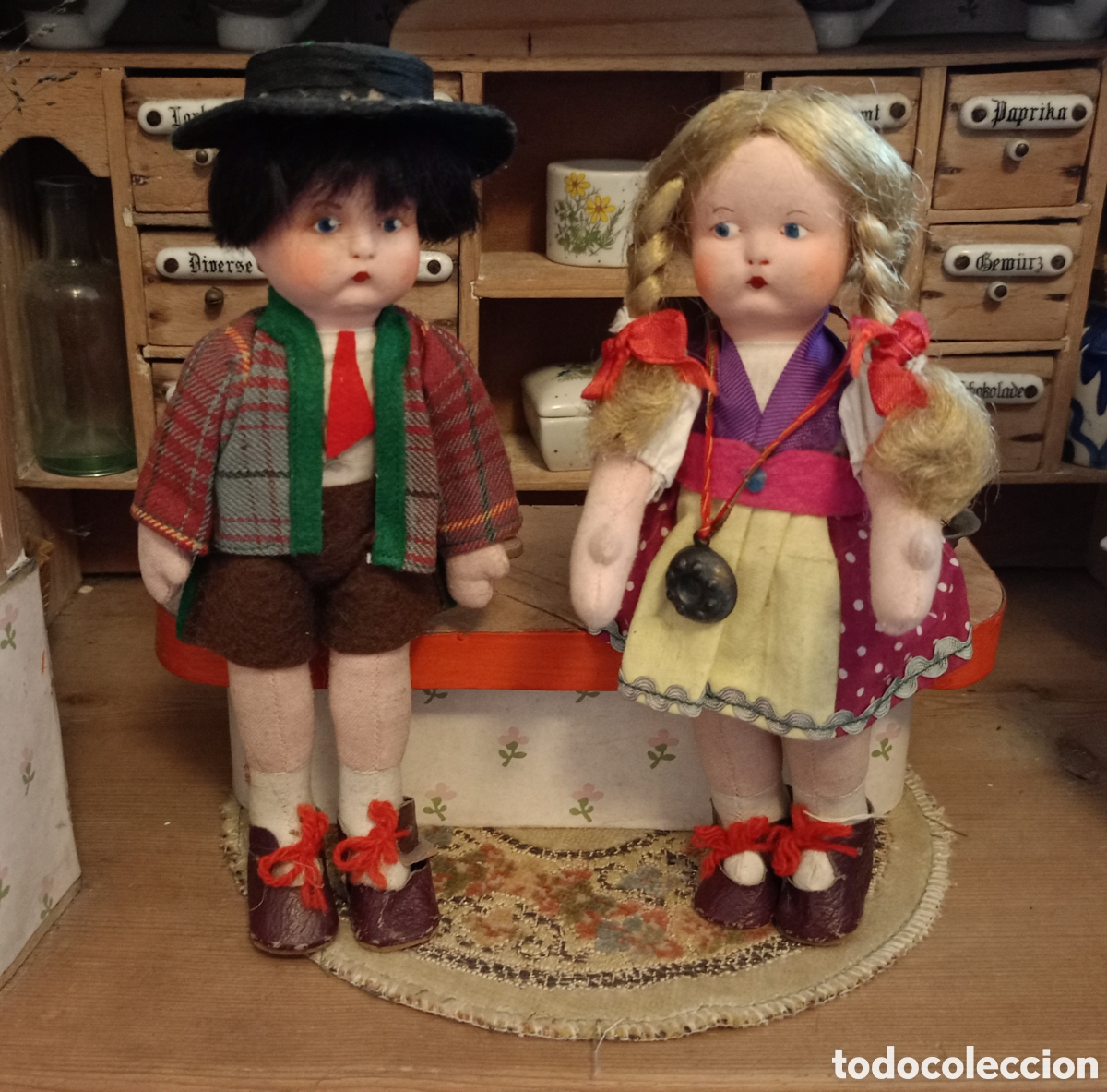 Mu&ntilde;ecas Extranjeras: Antiguos mu&ntilde;ecos Hansel y Grettel Austriacos