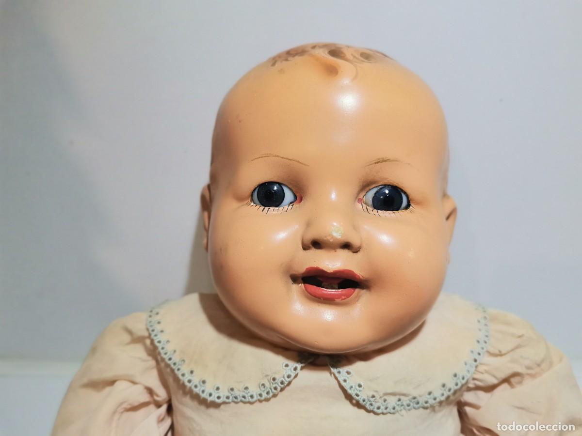 Mu&ntilde;ecas extranjeras: mu&ntilde;eca antigua de carton piedra - Foto 7