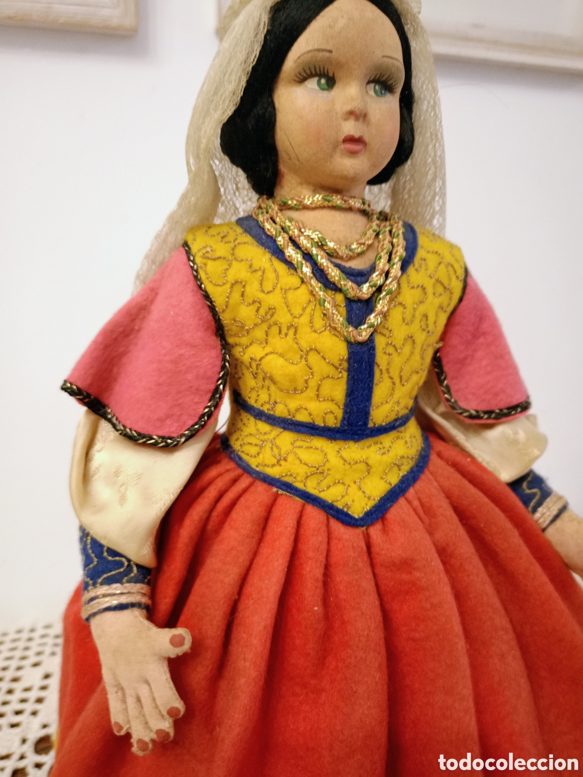 Mu&ntilde;ecas extranjeras: Mu&ntilde;eca antigua tipo Lenci de la Marca Magis - Foto 2
