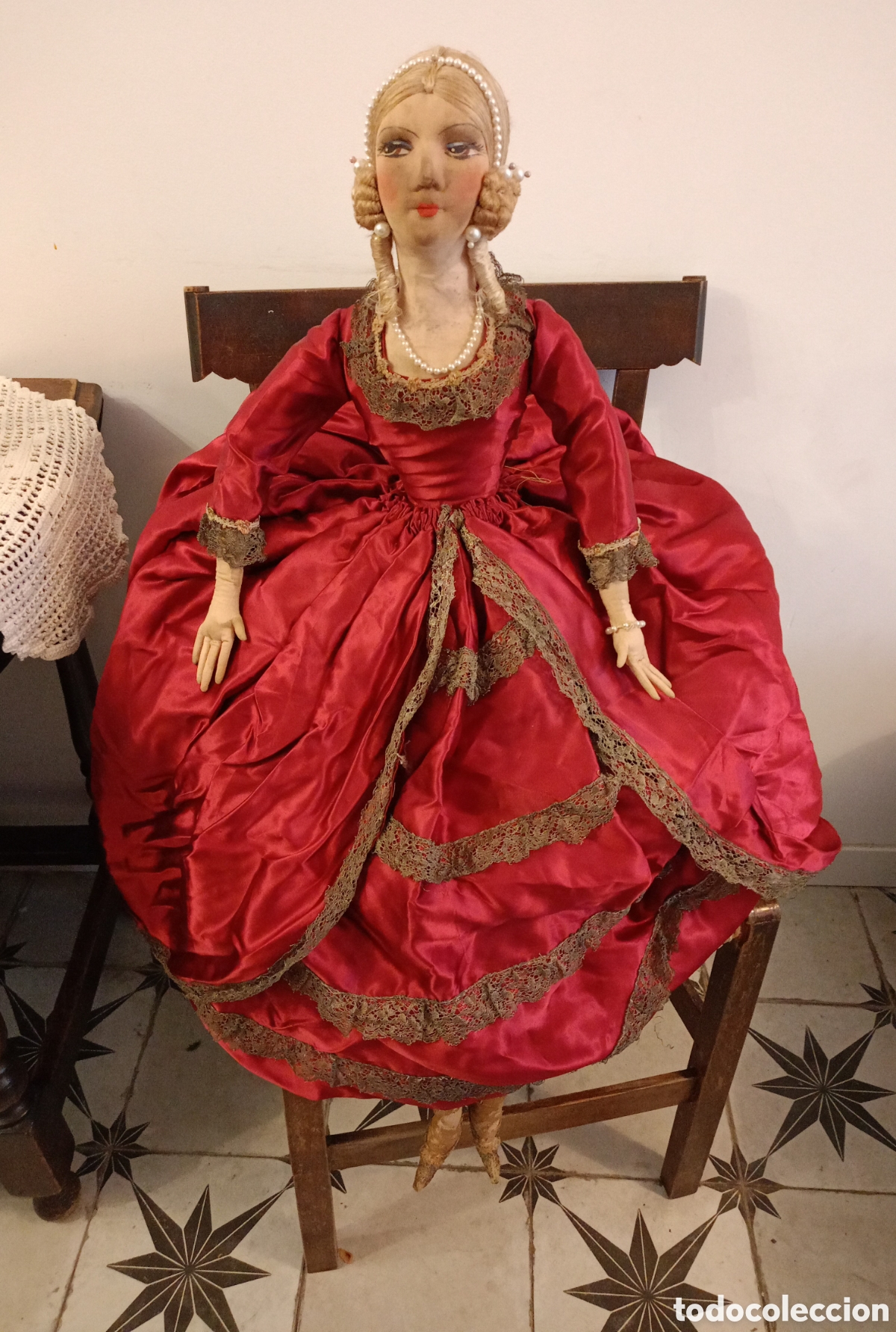 Mu&ntilde;ecas Extranjeras: Antigua mu&ntilde;eca de gran tama&ntilde;o Boudoir de los a&ntilde;os 20