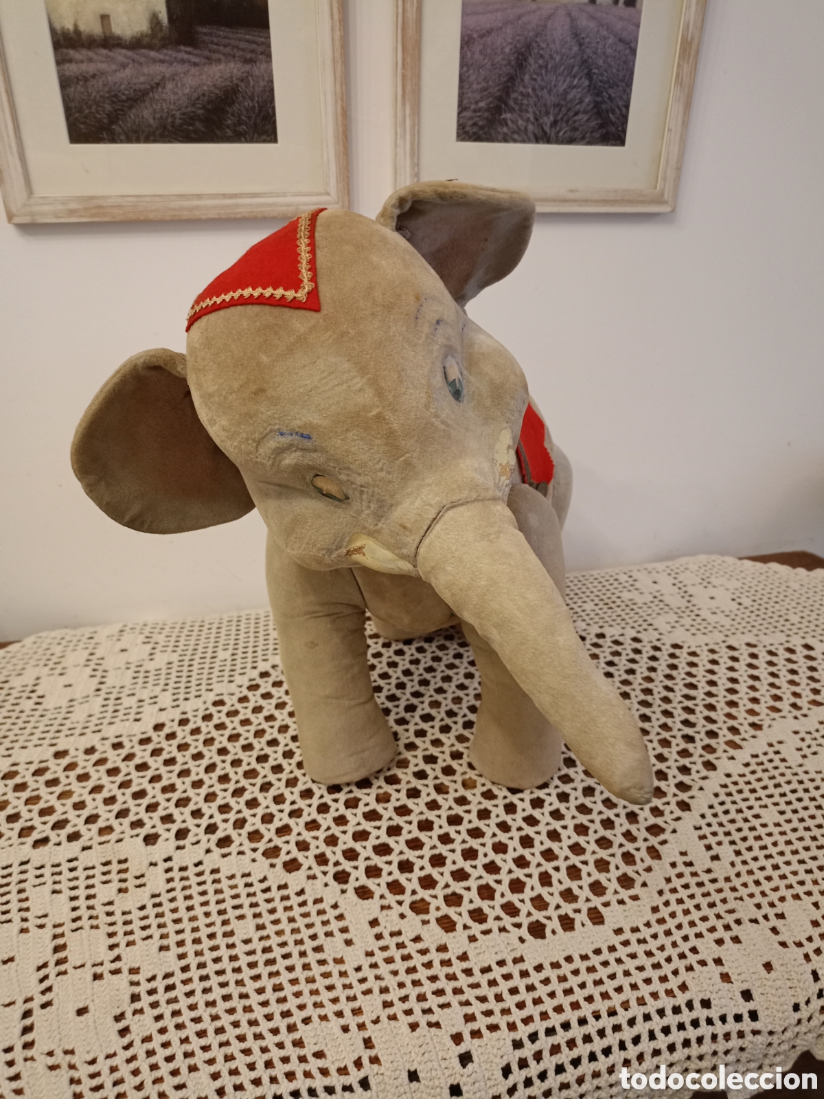 Mu&ntilde;ecas Extranjeras: Antiguo elefante franc&eacute;s de los a&ntilde;os 30 bastante grande