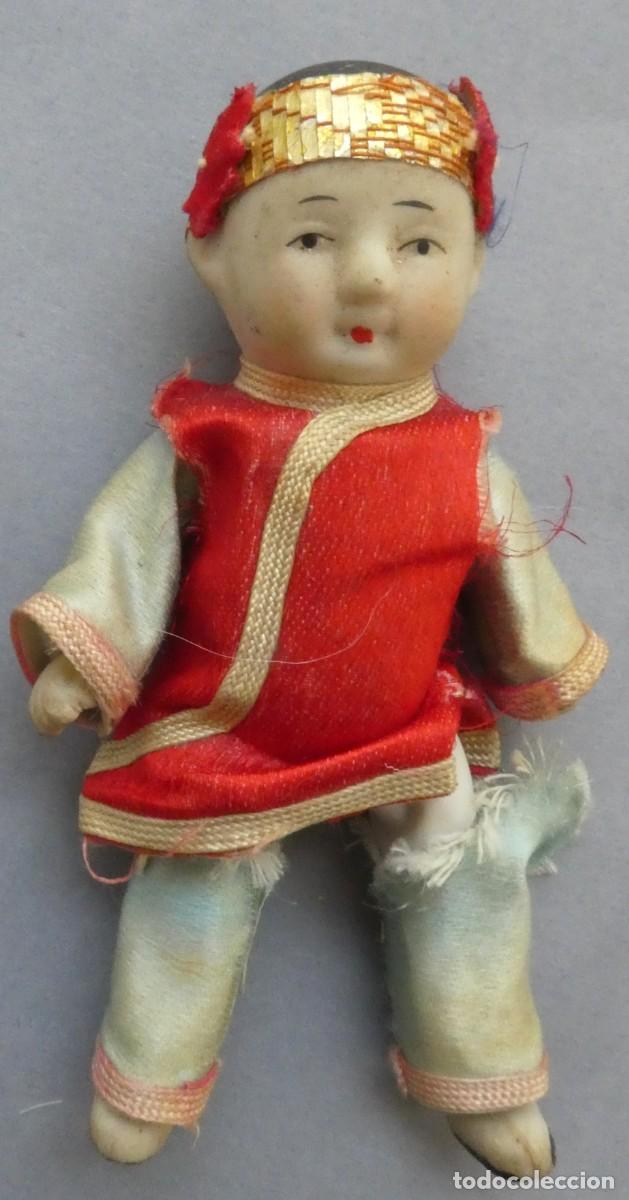 Mu&ntilde;ecas Extranjeras: ANTIGUO MU&Ntilde;ECO JAPONES DE PORCELANA PRIMERA MITAD S.XX