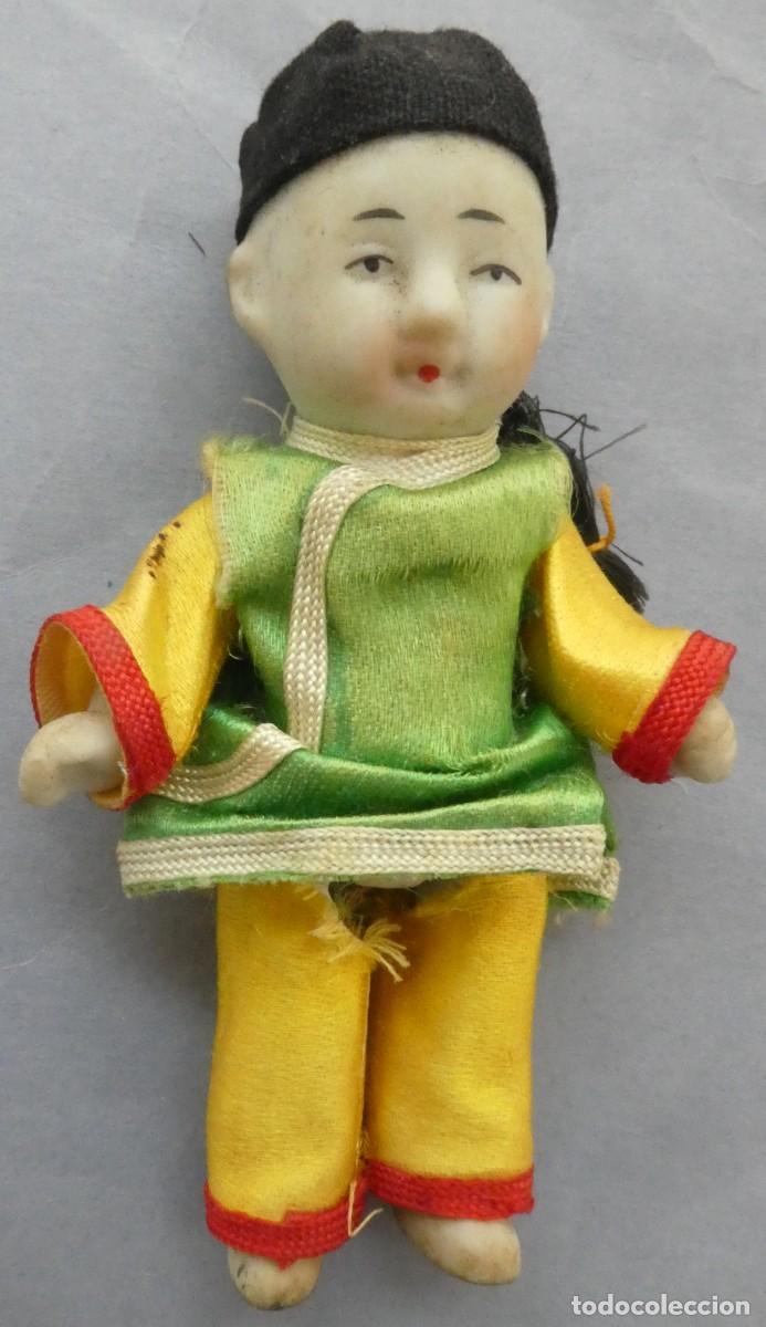 Mu&ntilde;ecas Extranjeras: ANTIGUO MU&Ntilde;ECO JAPONES DE PORCELANA PRIMERA MITAD S.XX