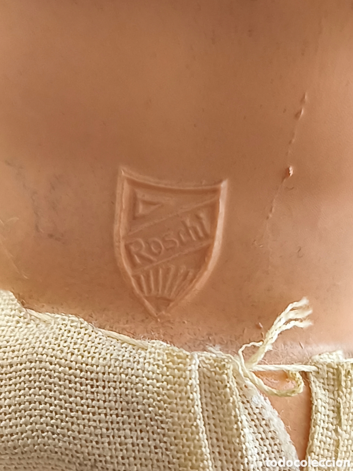 Mu&ntilde;ecas extranjeras: Antigua mu&ntilde;eca Roschi a cuerda, celuloide y trapo - Foto 3