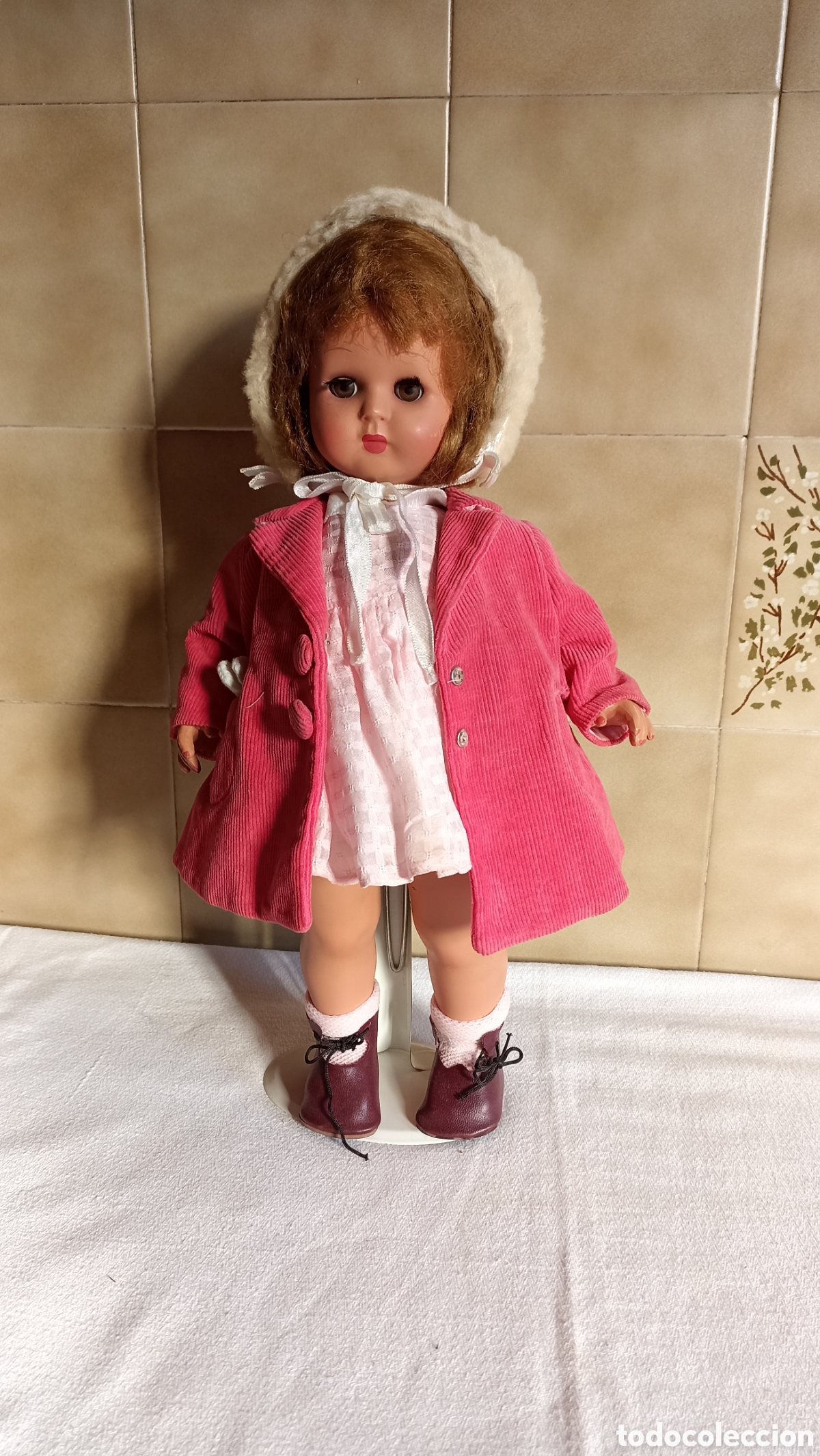 Mu&ntilde;ecas extranjeras: Mu&ntilde;eca Furga. Italy 37, con Vestido y Abrigo