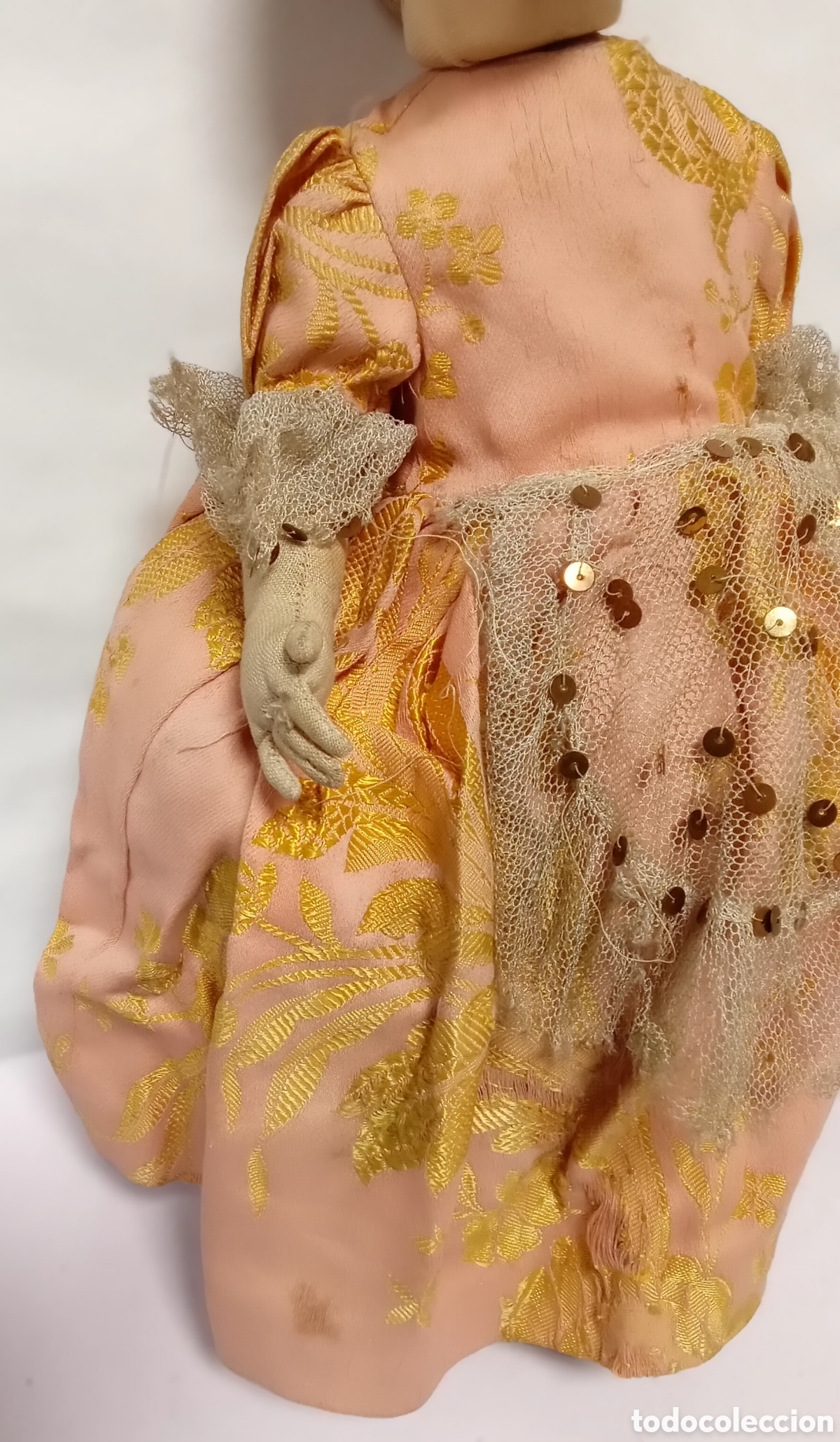 Mu&ntilde;ecas extranjeras: Mu&ntilde;eca de &eacute;poca tipo Lenci Pag&eacute;s de fieltro prensado - Foto 3