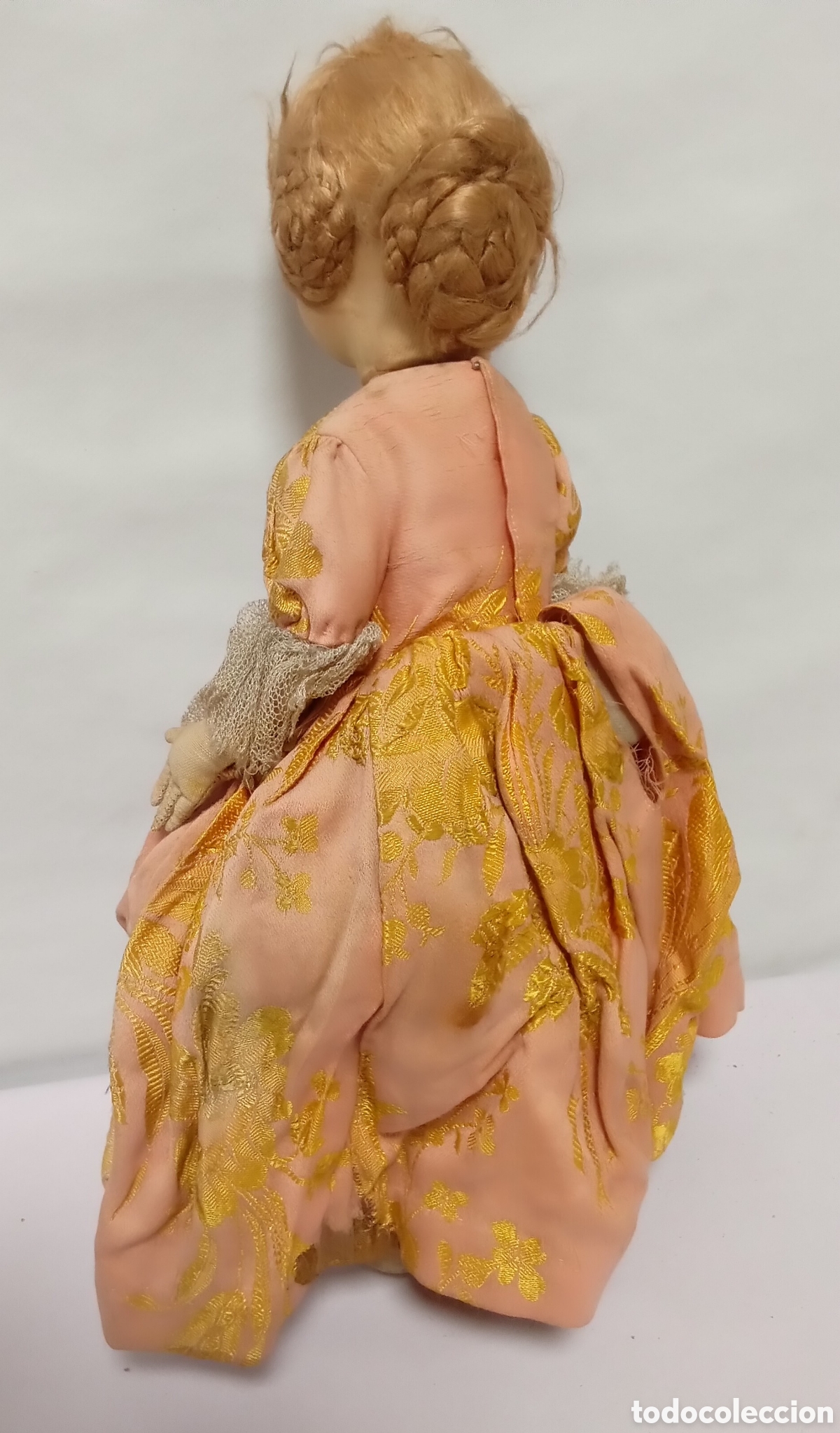 Mu&ntilde;ecas extranjeras: Mu&ntilde;eca de &eacute;poca tipo Lenci Pag&eacute;s de fieltro prensado - Foto 4