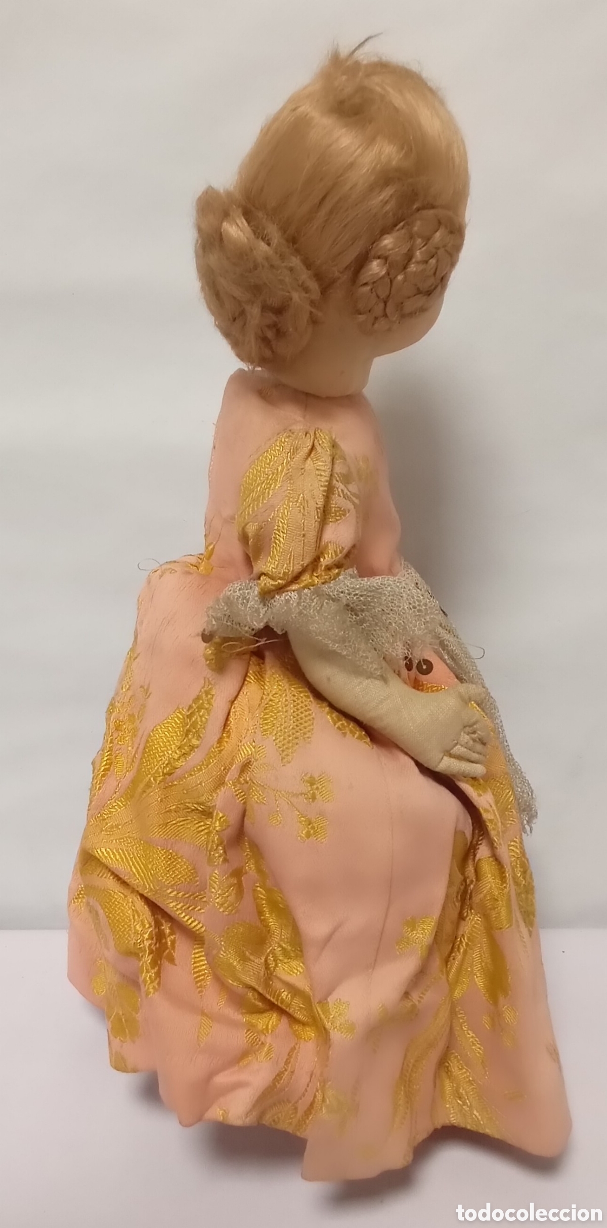 Mu&ntilde;ecas extranjeras: Mu&ntilde;eca de &eacute;poca tipo Lenci Pag&eacute;s de fieltro prensado - Foto 6