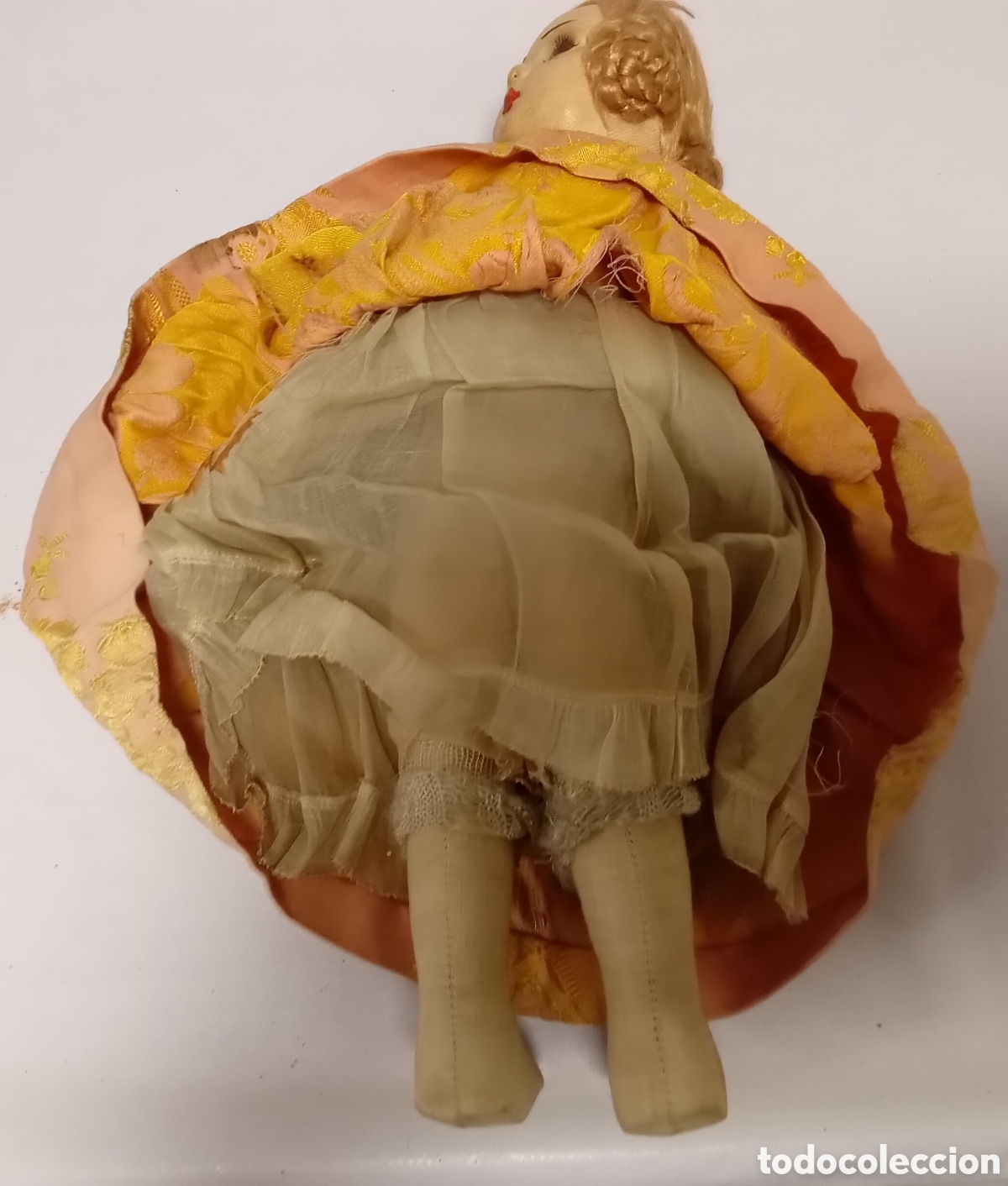 Mu&ntilde;ecas extranjeras: Mu&ntilde;eca de &eacute;poca tipo Lenci Pag&eacute;s de fieltro prensado - Foto 9