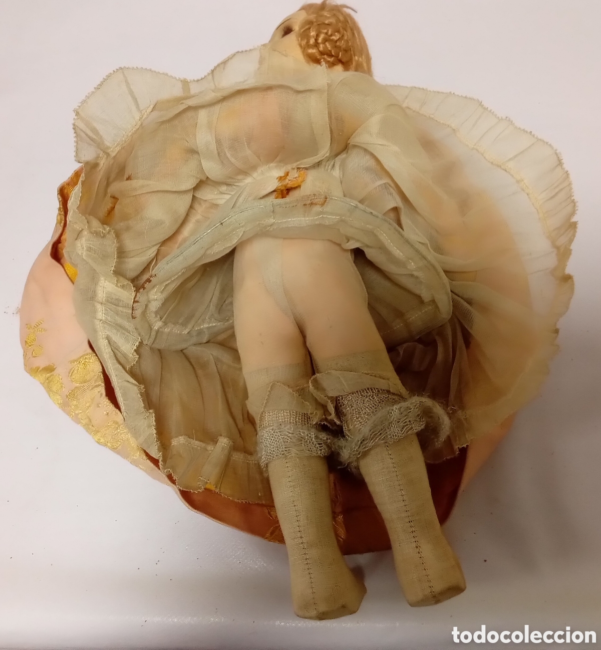 Mu&ntilde;ecas extranjeras: Mu&ntilde;eca de &eacute;poca tipo Lenci Pag&eacute;s de fieltro prensado - Foto 10