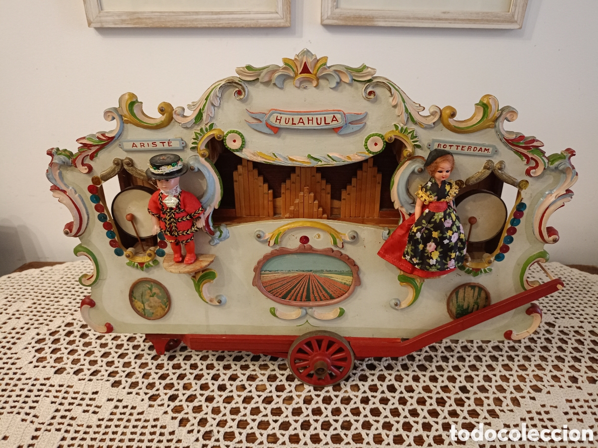 Mu&ntilde;ecas extranjeras: Gran Maqueta &Oacute;rgano de Calle Holand&eacute;s &rdquo;Hula Hula - Rotterdam&rdquo; - A&ntilde;os 50 - Arte Popular / Escaparate