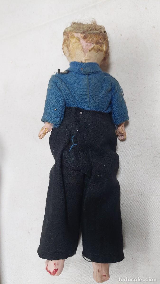 Mu&ntilde;ecas extranjeras: Antigua mu&ntilde;eca de trapo papel mach&eacute; - Foto 3