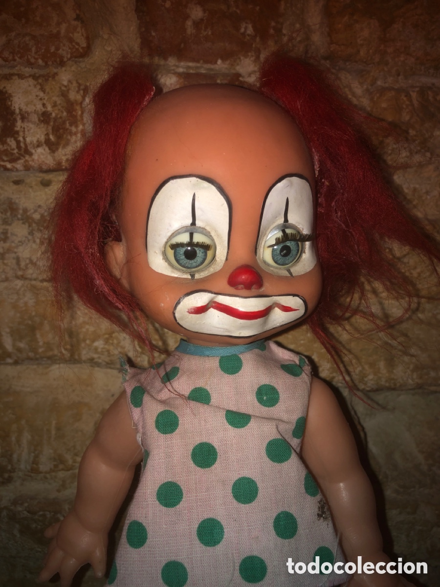 Mu&ntilde;ecas extranjeras: Mu&ntilde;eco payaso antiguo - Foto 2