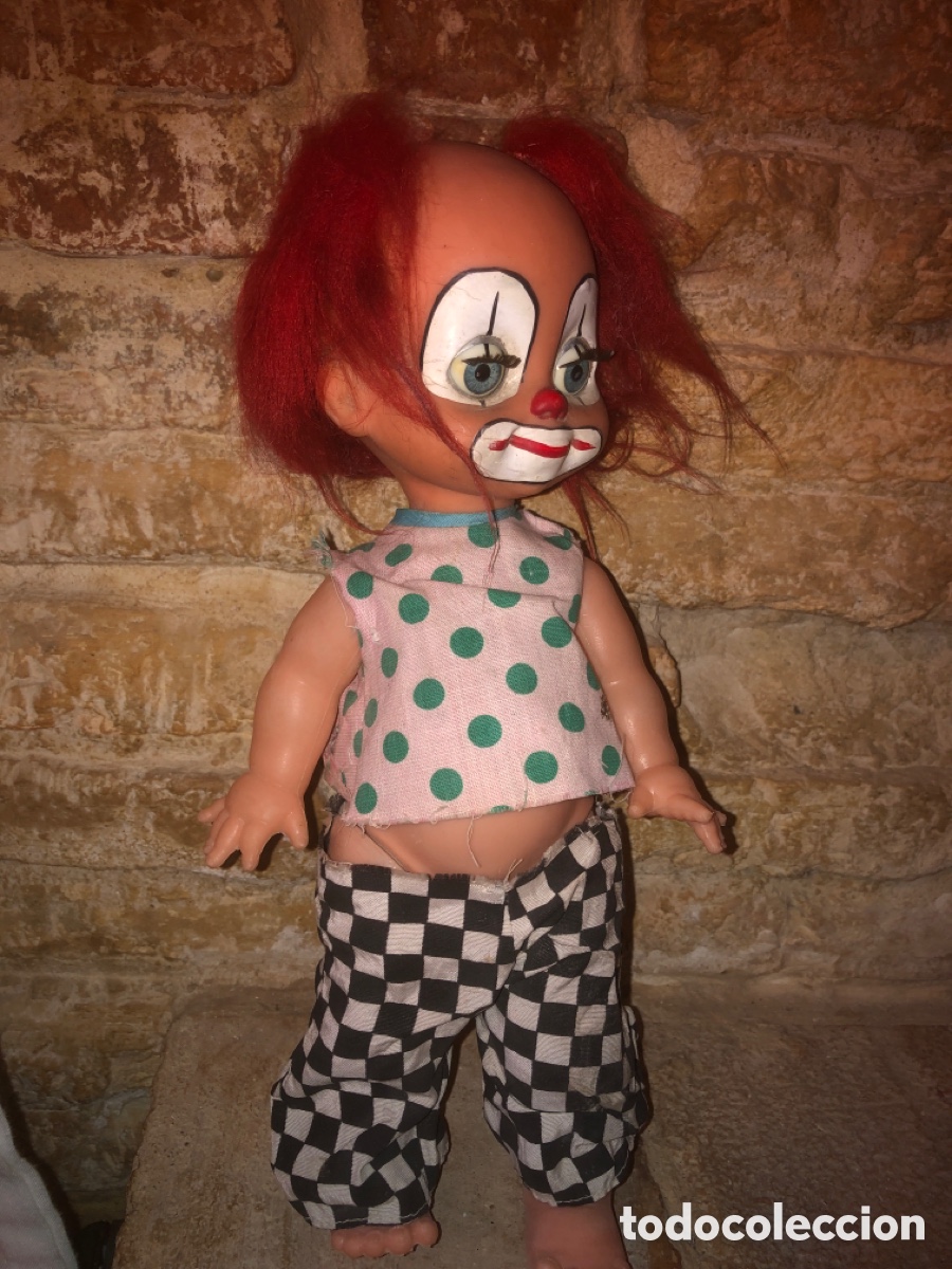 Mu&ntilde;ecas extranjeras: Mu&ntilde;eco payaso antiguo - Foto 4