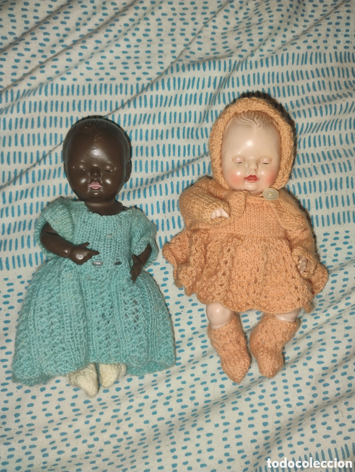 Mu&ntilde;ecas extranjeras: &diams; Lote 2 Mu&ntilde;ecas Beb&eacute; Rosebud A&ntilde;os 50 (Cl&aacute;sica y Dusky)