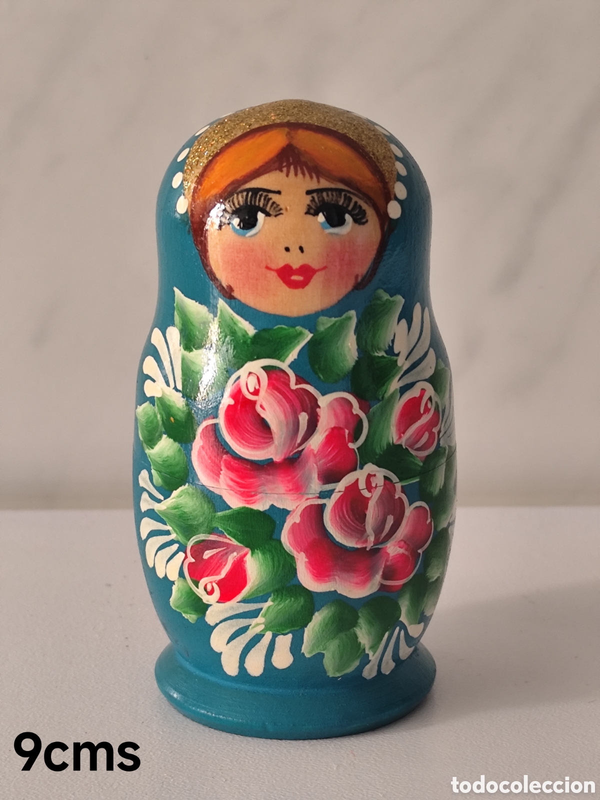 Mu&ntilde;ecas extranjeras: Conjunto de Matrioskas rusas tradicionales - 3 piezas - de madera pintada