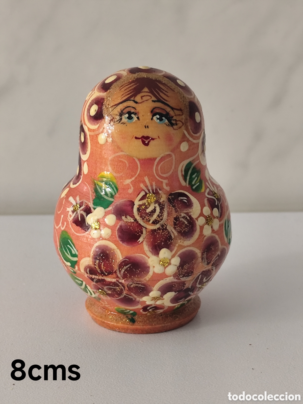 Mu&ntilde;ecas extranjeras: Conjunto de Matrioskas rusas tradicionales - 5 piezas - de madera pintada