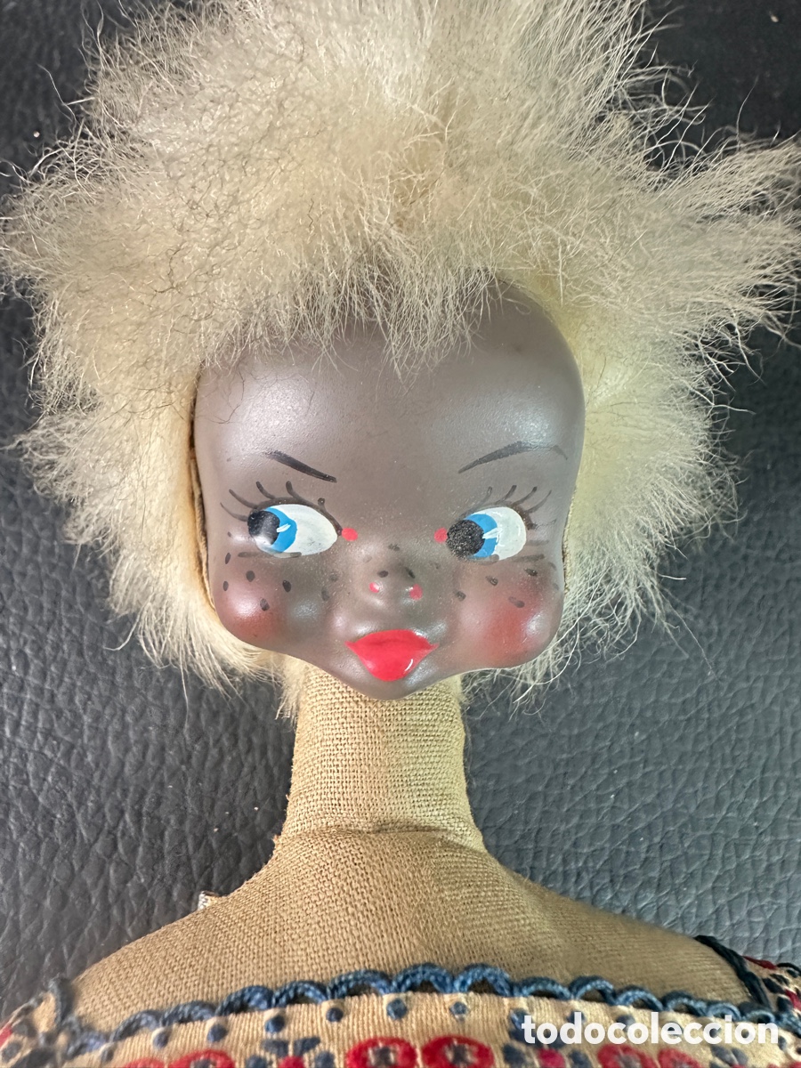 Mu&ntilde;ecas extranjeras: Mu&ntilde;eca de trapo cara pintada a mano - Foto 2