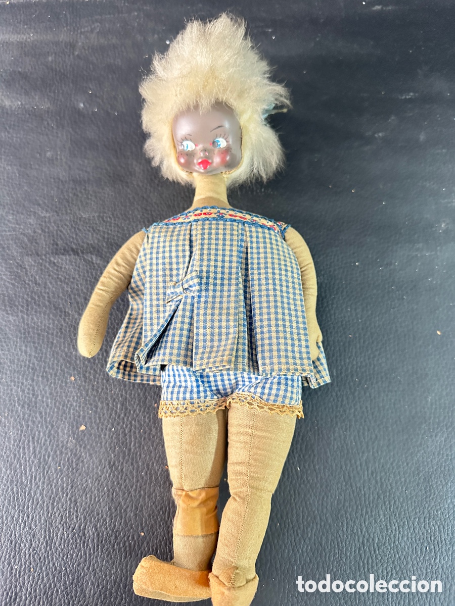 Mu&ntilde;ecas extranjeras: Mu&ntilde;eca de trapo cara pintada a mano - Foto 6