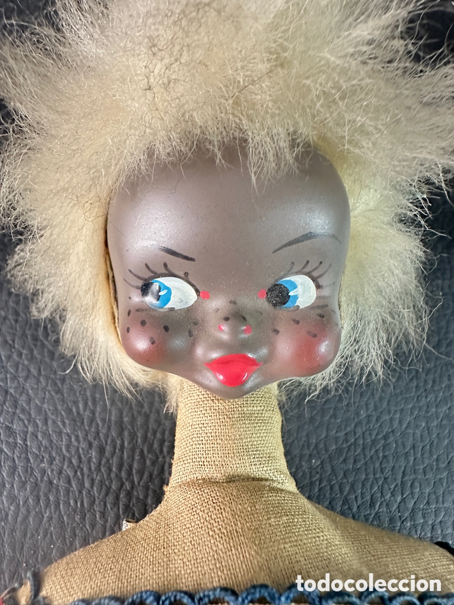 Mu&ntilde;ecas extranjeras: Mu&ntilde;eca de trapo cara pintada a mano - Foto 7
