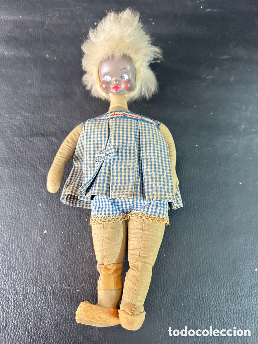 Mu&ntilde;ecas extranjeras: Mu&ntilde;eca de trapo cara pintada a mano - Foto 8