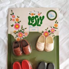 Muñecas Lesly Clásicas de colección: LESLY AÑOS 70 - BLISTER ZAPATOS A ESTRENAR