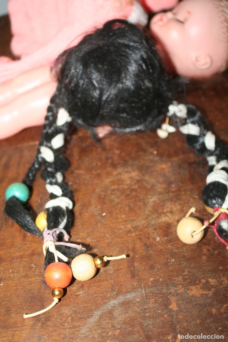 Mu&ntilde;ecas Lesly cl&aacute;sicas de colecci&oacute;n: peluca de india para mu&ntilde;eca lesly - Foto 1