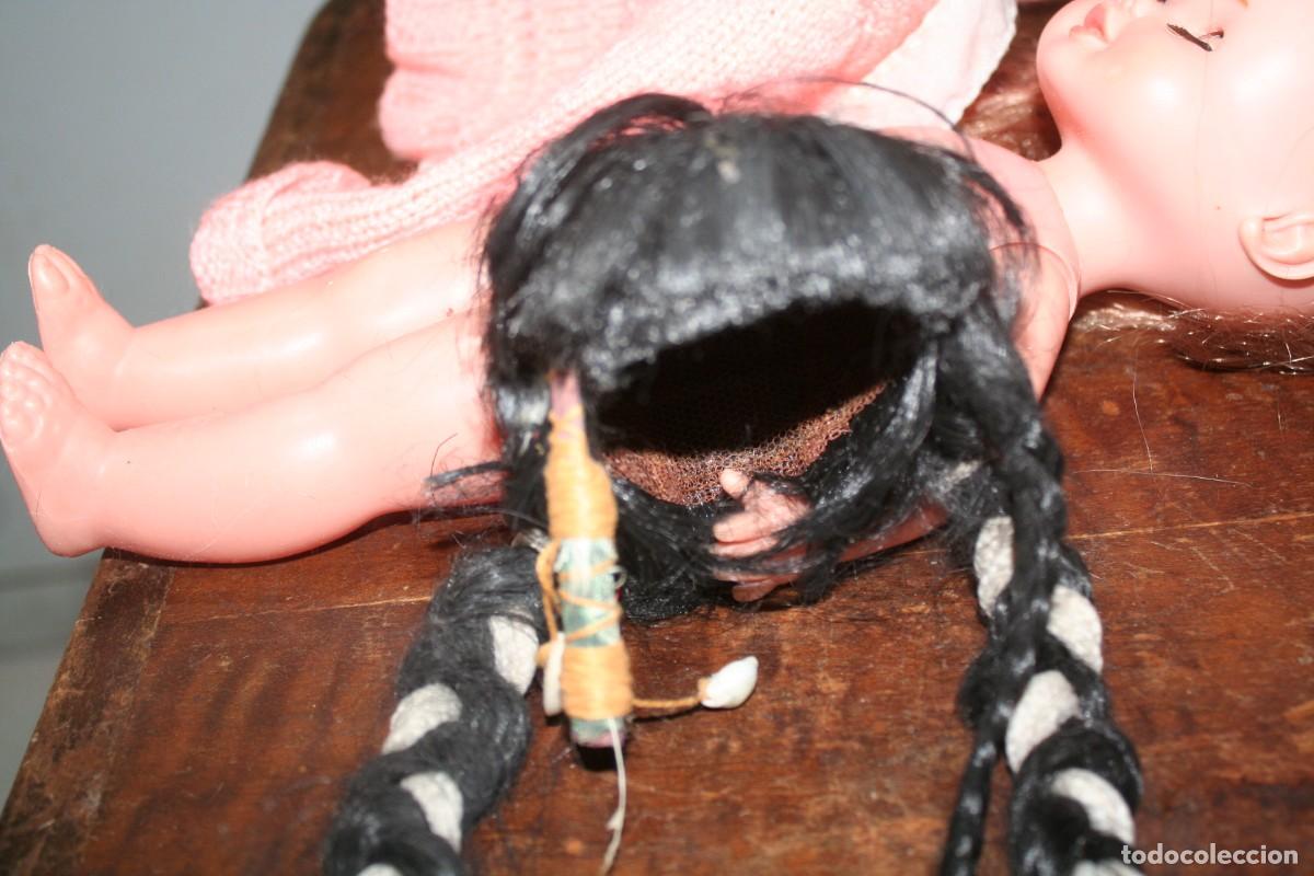 Mu&ntilde;ecas Lesly cl&aacute;sicas de colecci&oacute;n: peluca de india para mu&ntilde;eca lesly - Foto 6