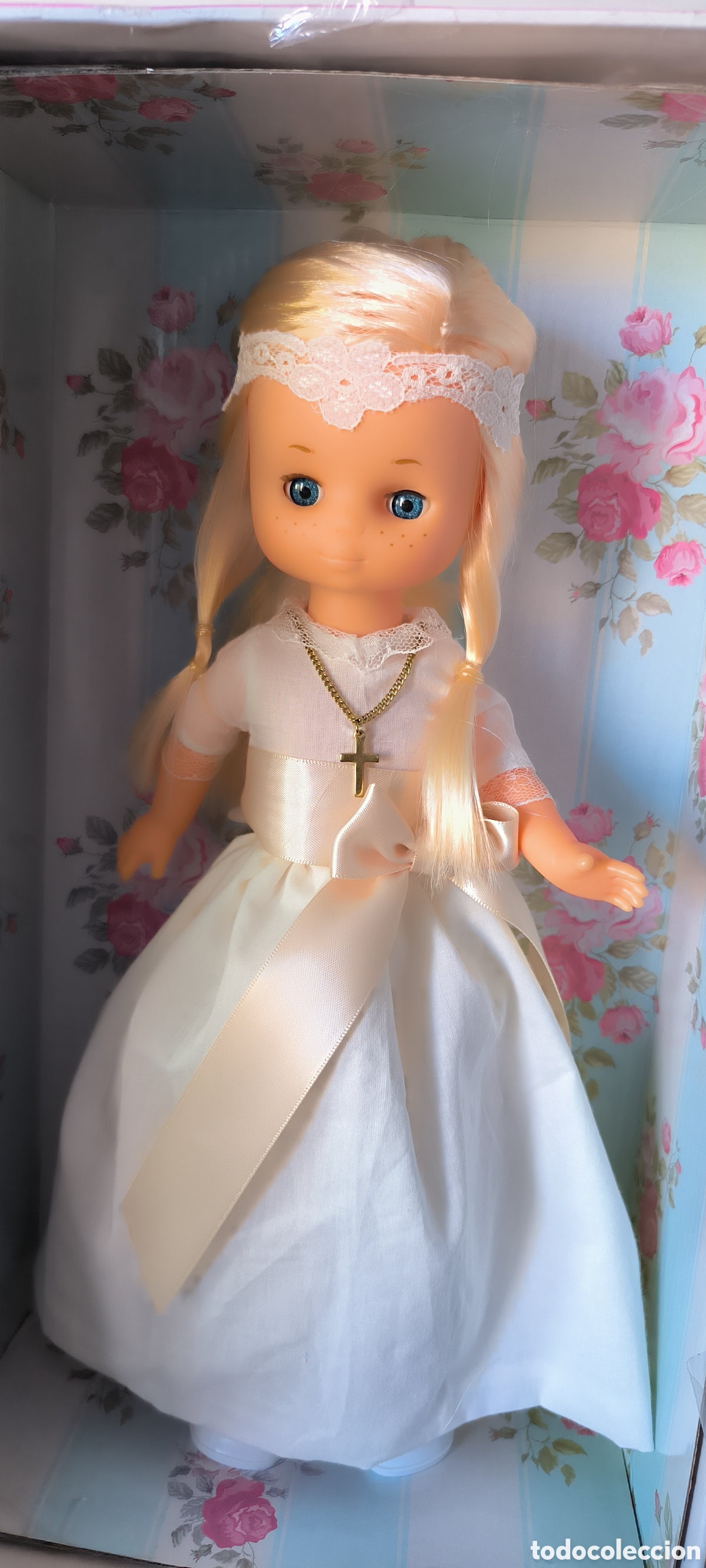 Mu&ntilde;ecas Lesly cl&aacute;sicas de colecci&oacute;n: Mu&ntilde;eca Lesly comuni&oacute;n nueva en caja - Foto 4