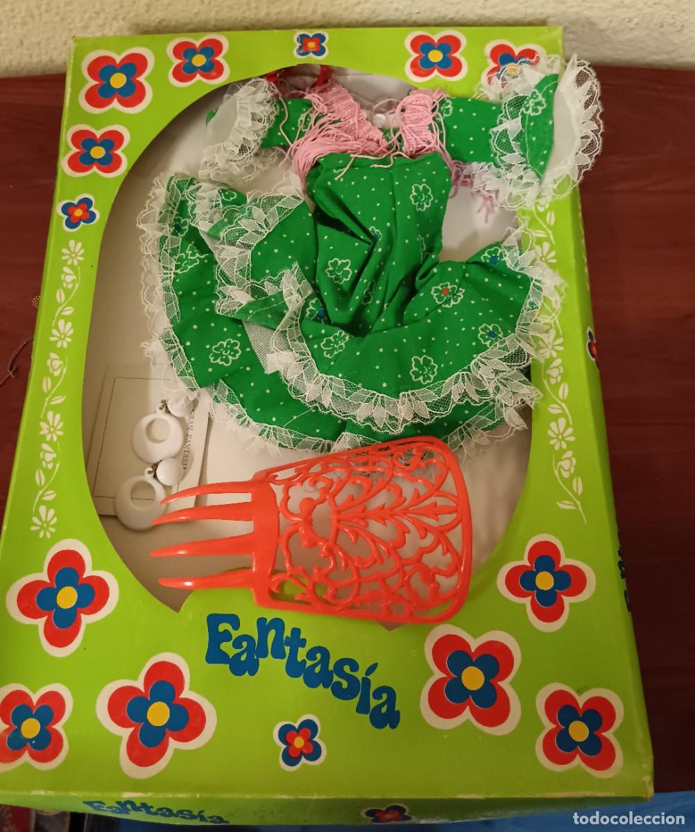 Mu&ntilde;ecas Lesly cl&aacute;sicas de colecci&oacute;n: VESTIDO FANTAS&Iacute;A LESLY FLAMENCA A&Ntilde;OS 70 EN CAJA