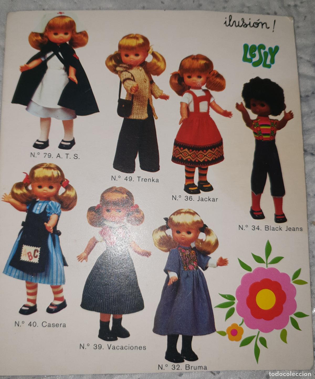 Mu&ntilde;ecas Lesly cl&aacute;sicas de colecci&oacute;n: CARTONES PARTE TRASERA DE CAJAS DE LESLY y NENUCO