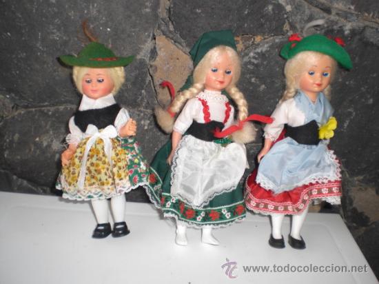 Mu&ntilde;ecas modernas: LOTE DE 3 MU&Ntilde;ECAS TRADICIONALES DEL TIROL - Foto 1