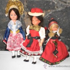 Muñecas Modernas: LOTE DE 3 MUÑECAS TRADICIONALES EUROPEAS