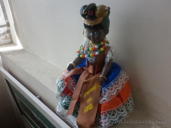 Mu&ntilde;ecas modernas: ANTIGUA MU&Ntilde;ECA NEGRA DE CELULOIDE DE R&Iacute;O DE JANEIRO, BRASIL - Foto 1