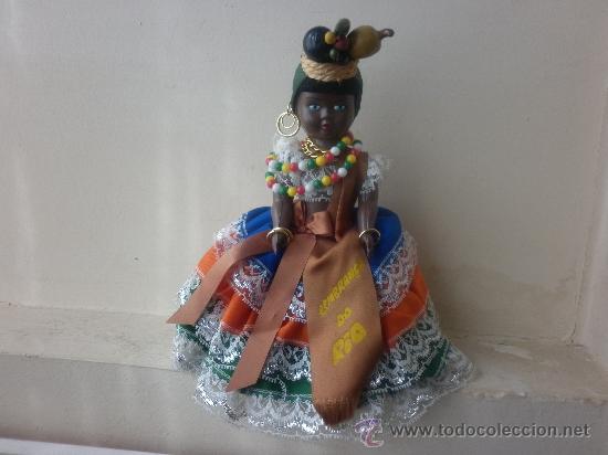 Mu&ntilde;ecas modernas: ANTIGUA MU&Ntilde;ECA NEGRA DE CELULOIDE DE R&Iacute;O DE JANEIRO, BRASIL - Foto 3