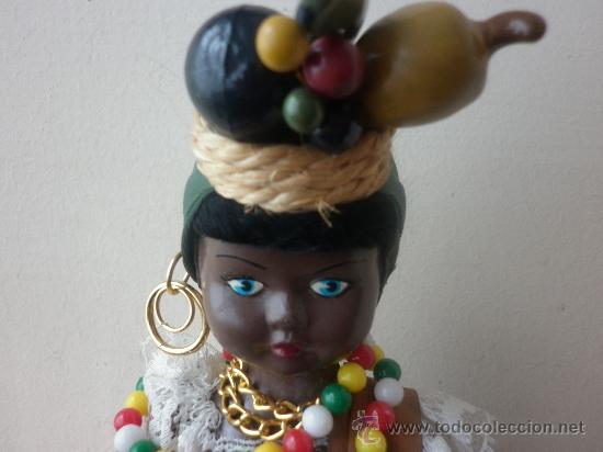 Mu&ntilde;ecas modernas: ANTIGUA MU&Ntilde;ECA NEGRA DE CELULOIDE DE R&Iacute;O DE JANEIRO, BRASIL - Foto 4