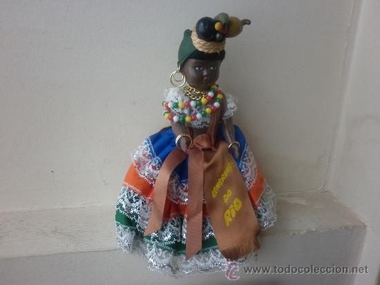 Mu&ntilde;ecas modernas: ANTIGUA MU&Ntilde;ECA NEGRA DE CELULOIDE DE R&Iacute;O DE JANEIRO, BRASIL - Foto 9