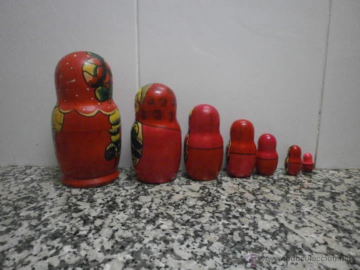 Mu&ntilde;ecas modernas: MATRIOSKA MU&Ntilde;ECA RUSA DE MADERA.7 MU&Ntilde;ECAS - Foto 2