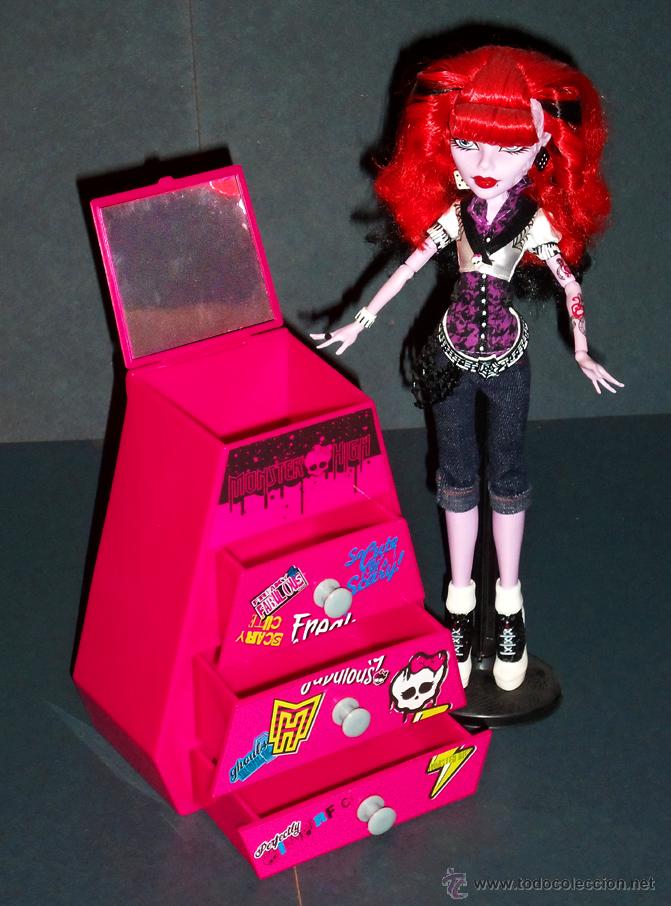 Mu&ntilde;ecas modernas: Mueble de cajones para mu&ntilde;eca MONSTER HIGH - Foto 2