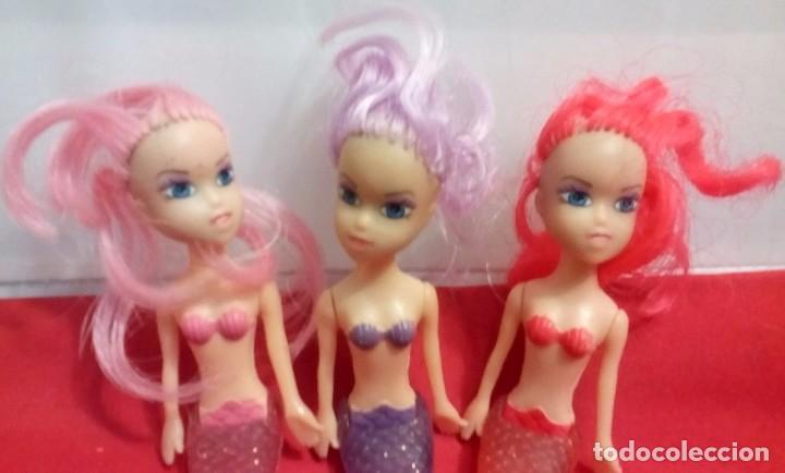 Mu&ntilde;ecas modernas: Lote 4 mu&ntilde;ecas mini sirenas - Foto 1