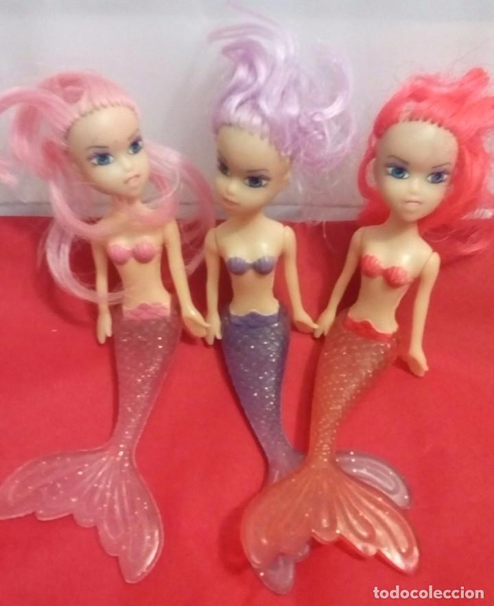 Mu&ntilde;ecas modernas: Lote 4 mu&ntilde;ecas mini sirenas - Foto 3