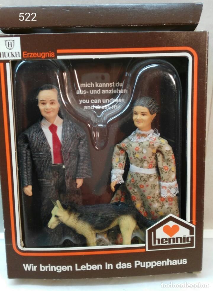 Mu&ntilde;ecas modernas: Pareja mu&ntilde;ecos mini con perro - Foto 2