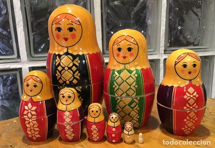 Mu&ntilde;ecas modernas: ANTIGUA MATRIOSHKA, 9 MU&Ntilde;ECAS - Foto 1